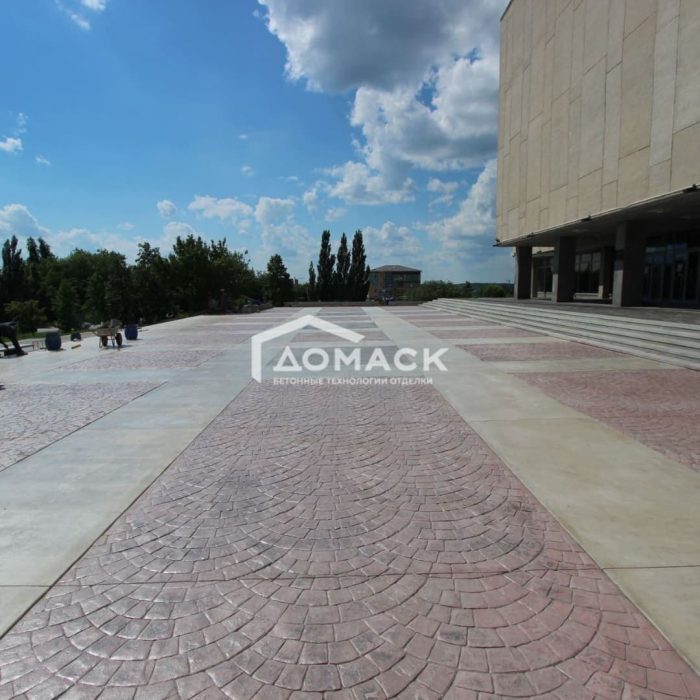 Центральная площадь г. Каменск-Уральск из печатного бетона ДОМАСК