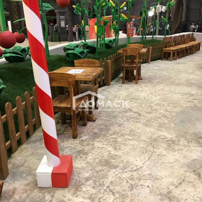 Парк развлечений "Остров мечты", печатный бетон Домаск 24000 м2, г. Москва